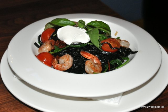 Kraków - Bistro Parasol - tagliolini z krewetkami