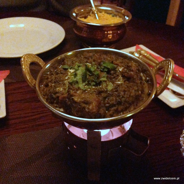 Kraków - Indus Tandoor - lamb palak