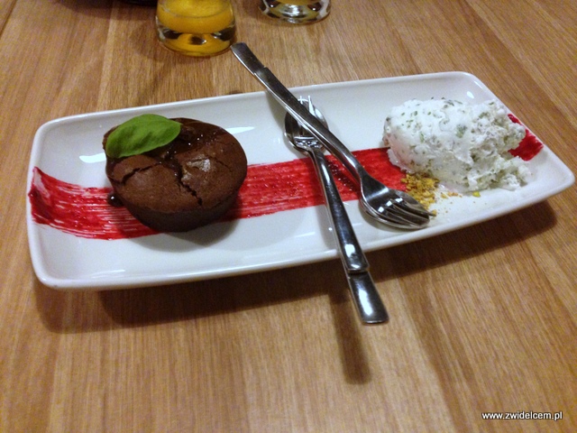 Kraków - Manufaktura - fondant z lodami