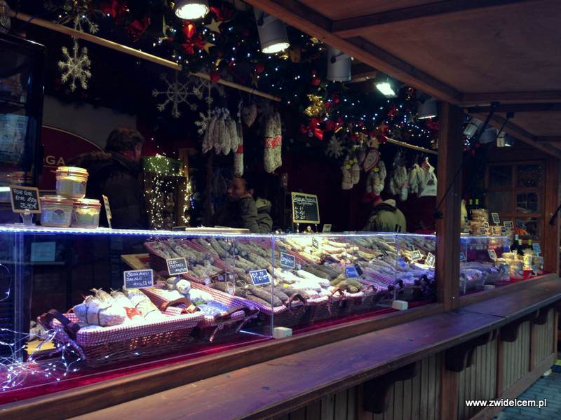 Berlin – Weihnachtsmarkt am Alexanderplatz - kiełbasy