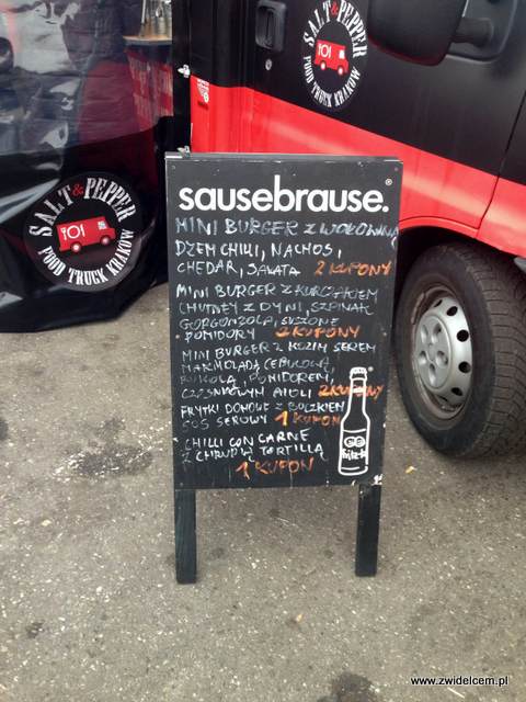 Kraków - Magiczny Foodstock - Salt & Pepper - menu