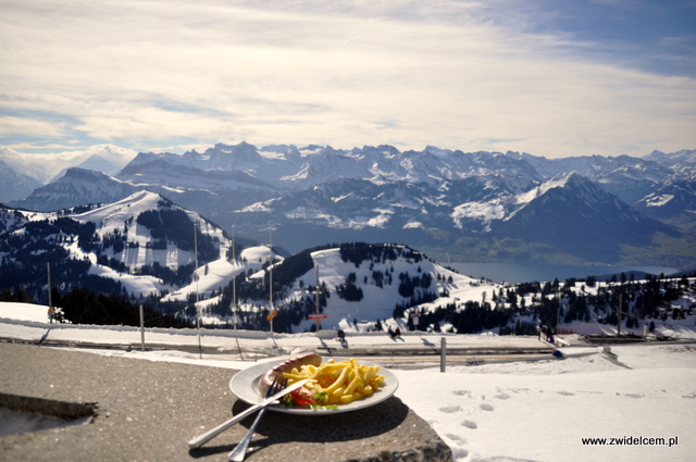 Lucerna - Rigi - Kiełbasa na tle Alp