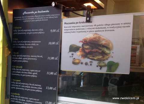 Kraków - Andrus Food Truck - Menu
